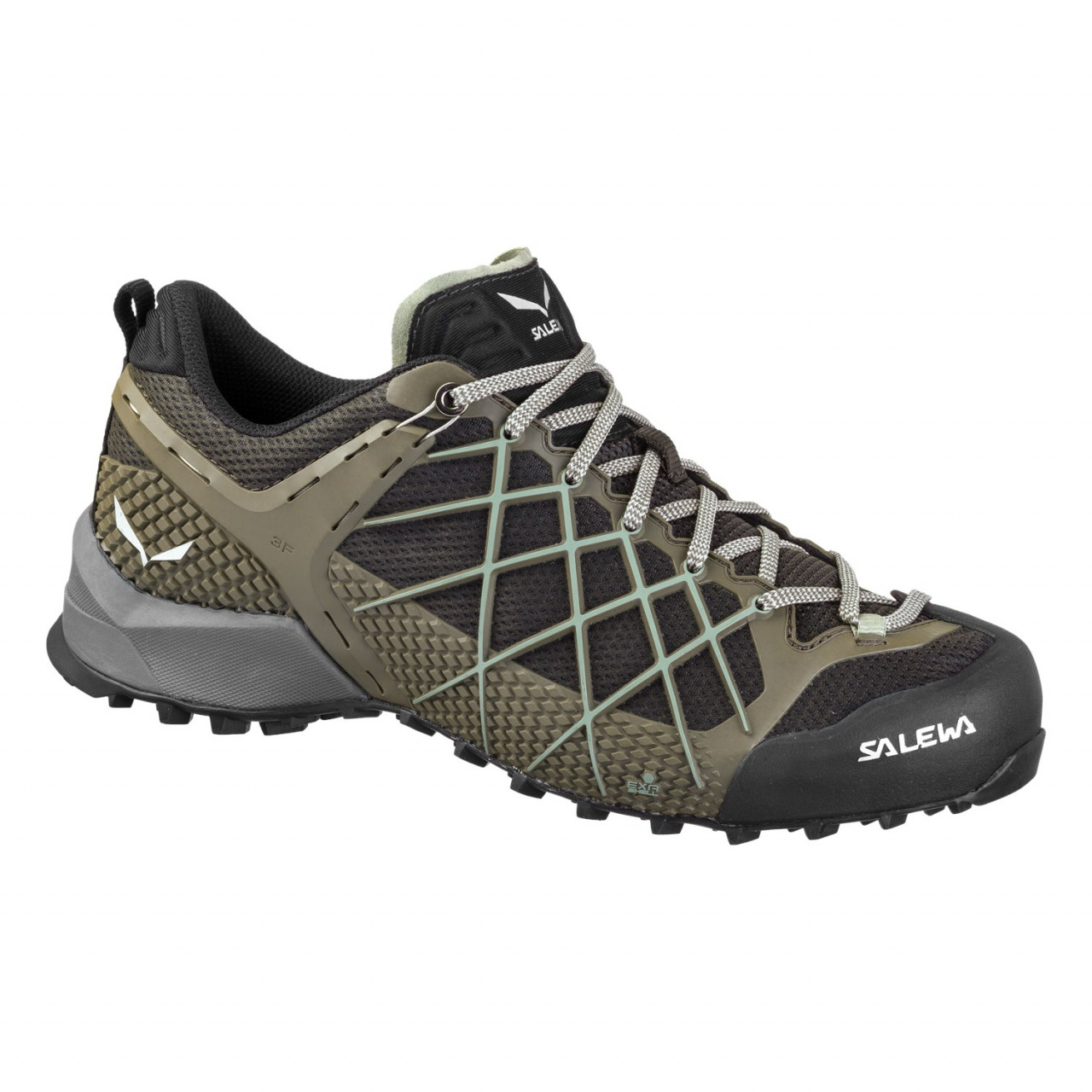 Salewa Men's Wildfire Approach Shoes Black/Olive EGH-195768